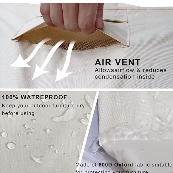 126"x70"x30" Patio Furniture Set Cover Outdoor Sectional Sofa Set Waterproof NWT - Picture 4 of 5